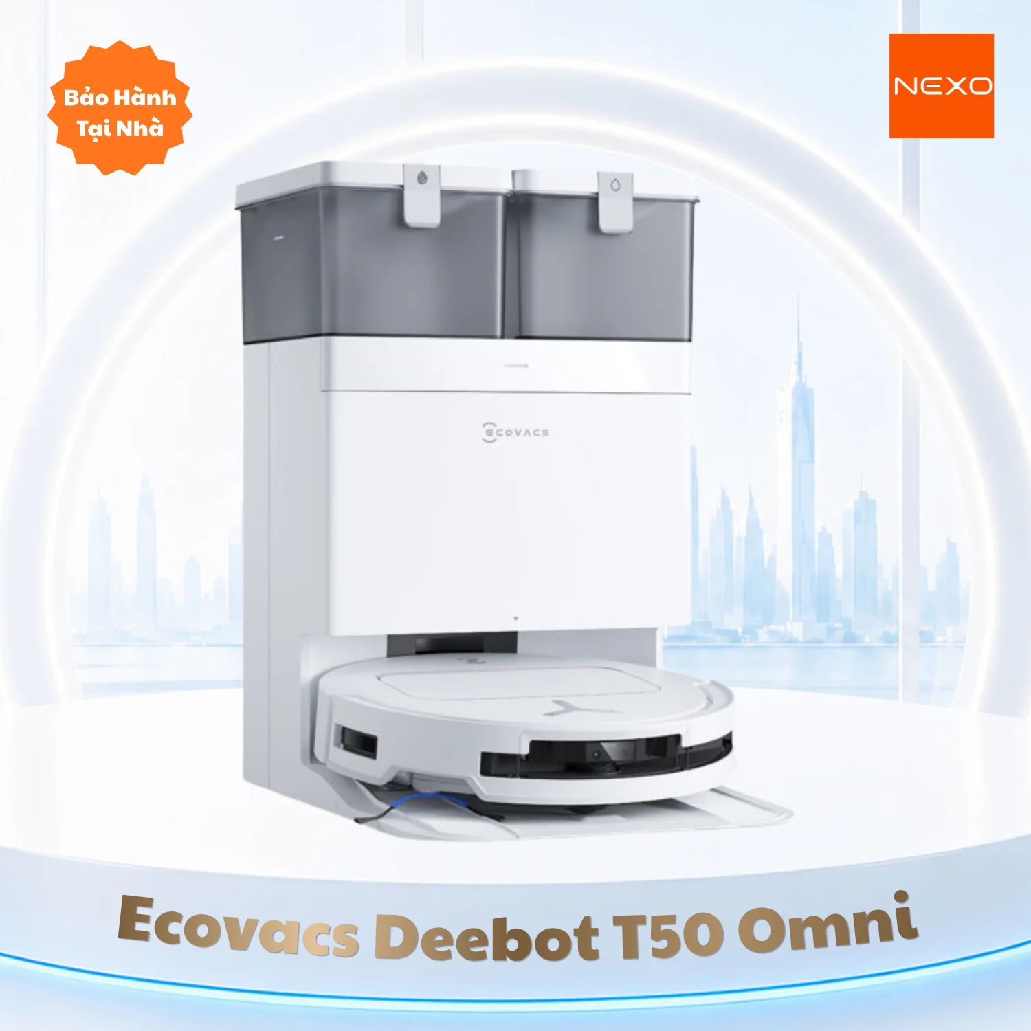 Robot hút bụi lau nhà Ecovacs Deebot T50 Omni – Hàng Chính Hãng