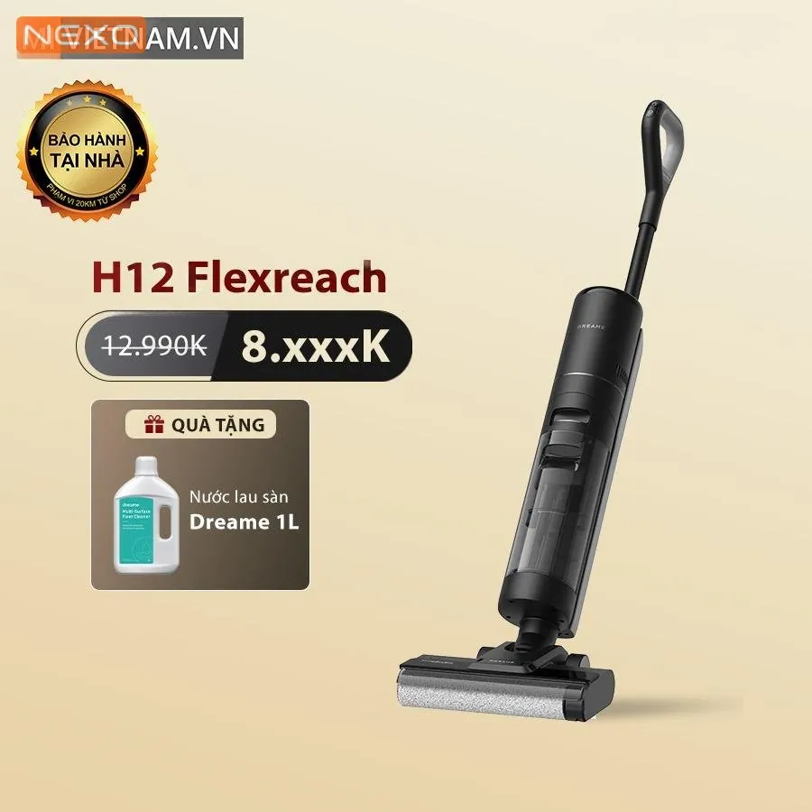 Máy hút bụi lau nhà cầm tay Dreame H12 Flexreach – Hàng Chính Hãng