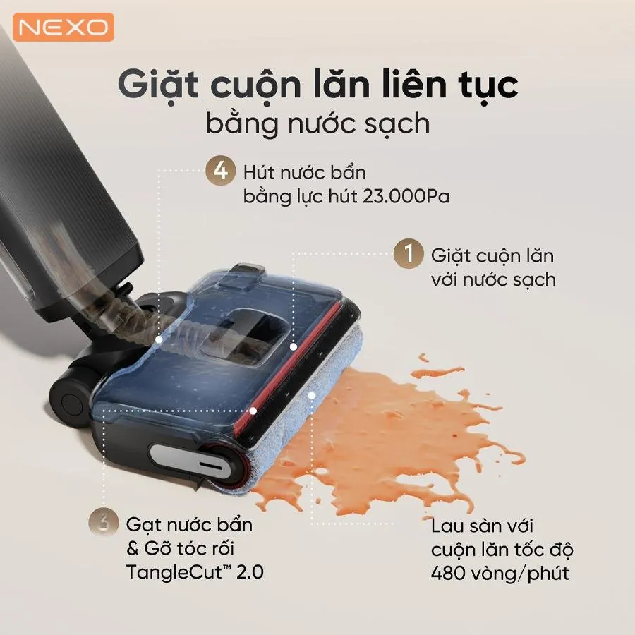 Máy hút bụi lau nhà cầm tay Dreame H16 GT – Bản Quốc Tế