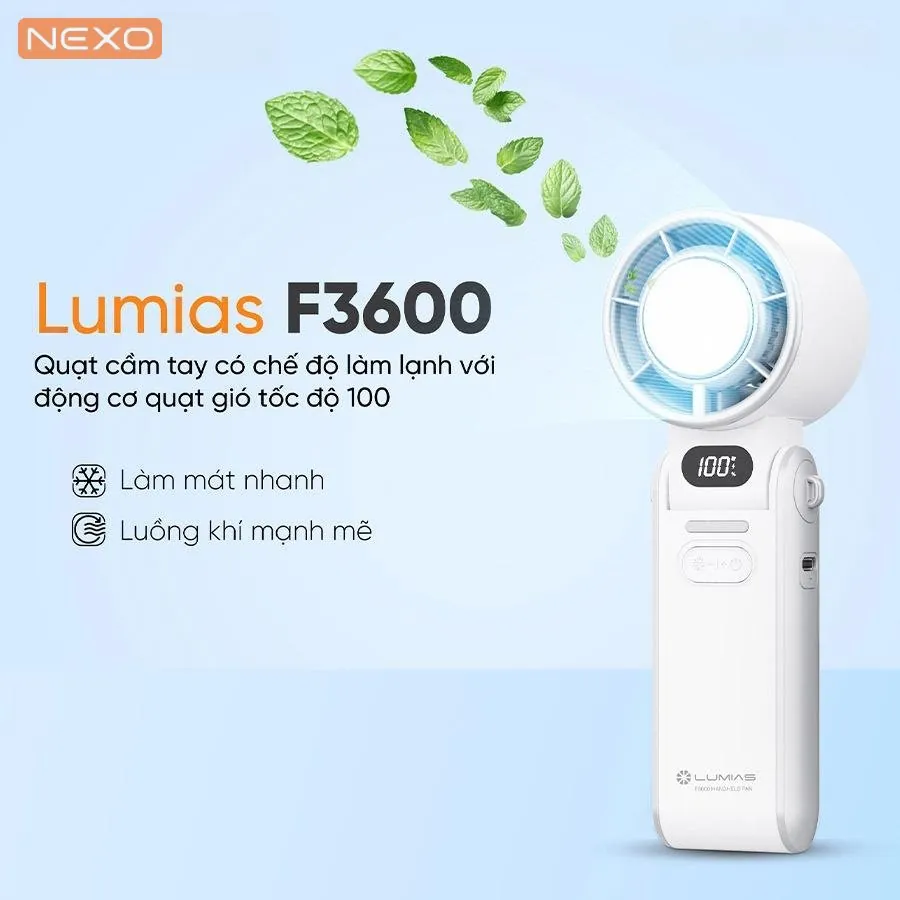 Quạt cầm tay làm lạnh Lumias F3600 – Hàng Chính Hãng