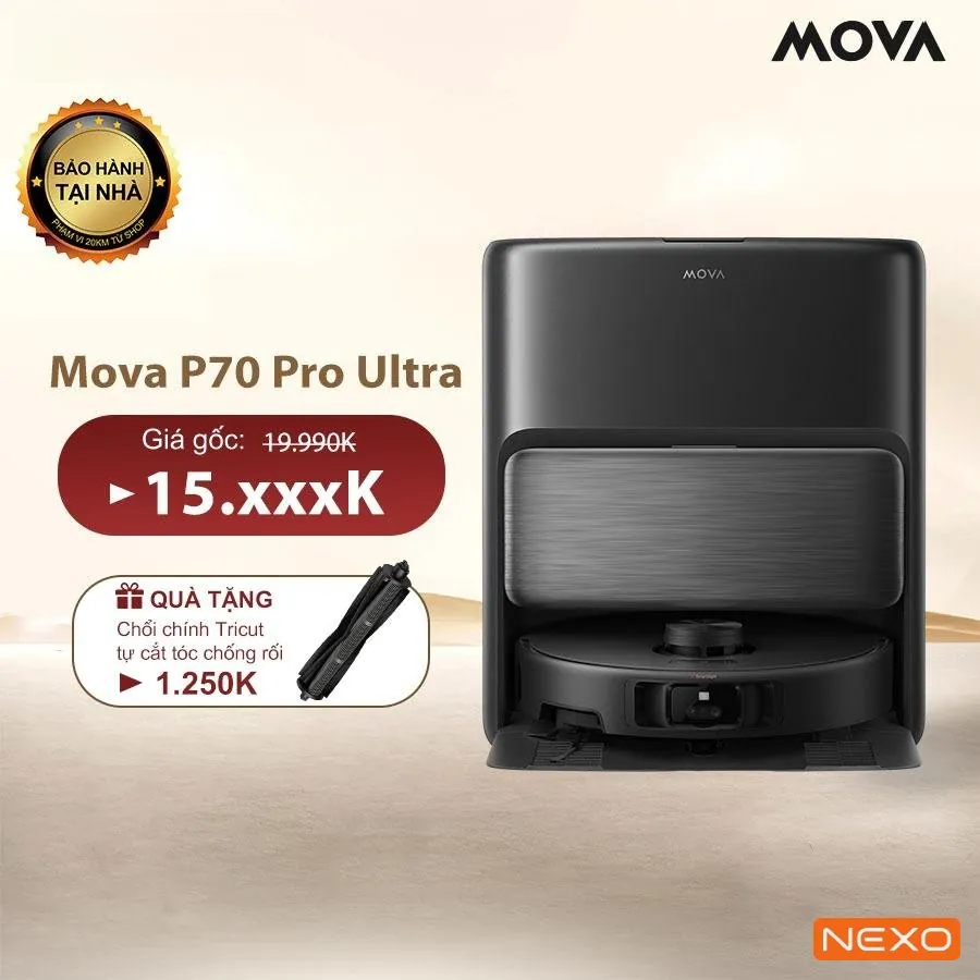 Robot hút bụi lau nhà Mova P70 Pro Ultra – Hàng Chính Hãng