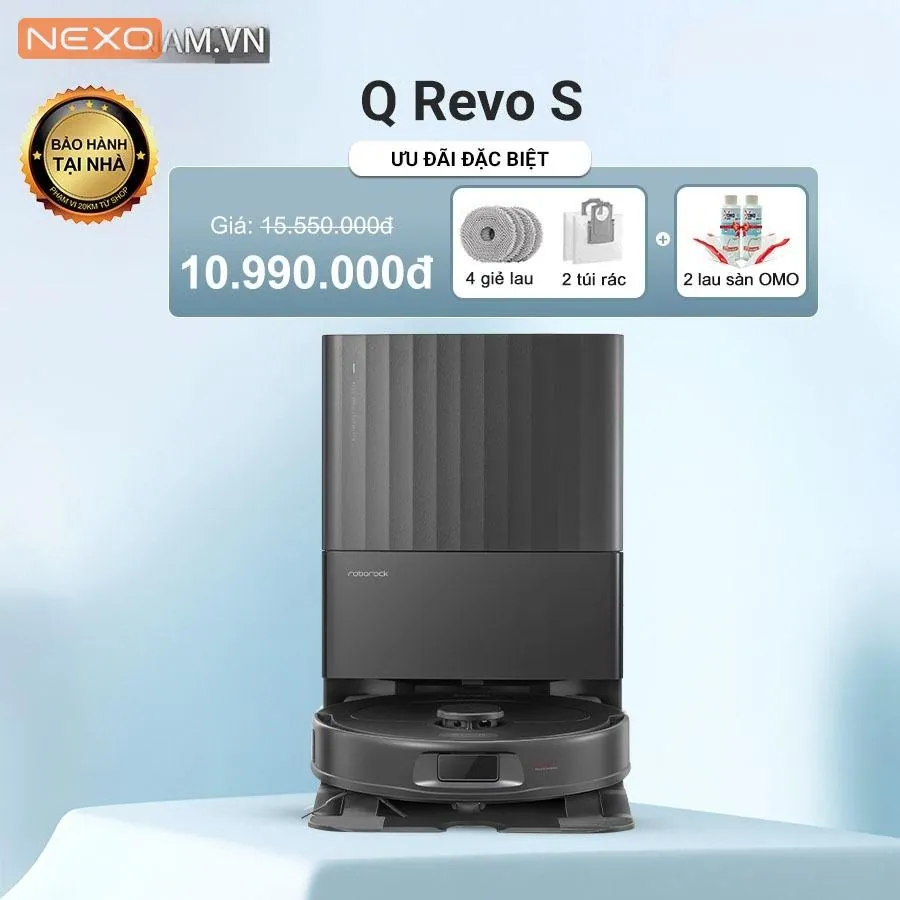 Robot hút bụi lau nhà Roborock Q Revo S – Bản Quốc Tế