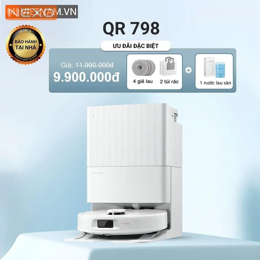 Robot hút bụi lau nhà Roborock QR 798 – Bản Quốc Tế